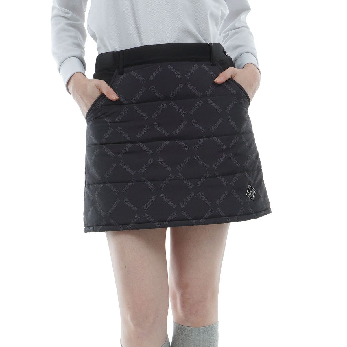 デルソルゴルフ　DELSOL GOLF　セットアップ対応 総ロゴ台形中綿スカート　レディス セットアップ対応 総ロゴ台形中綿スカート レディス(スカート)|DELSOL