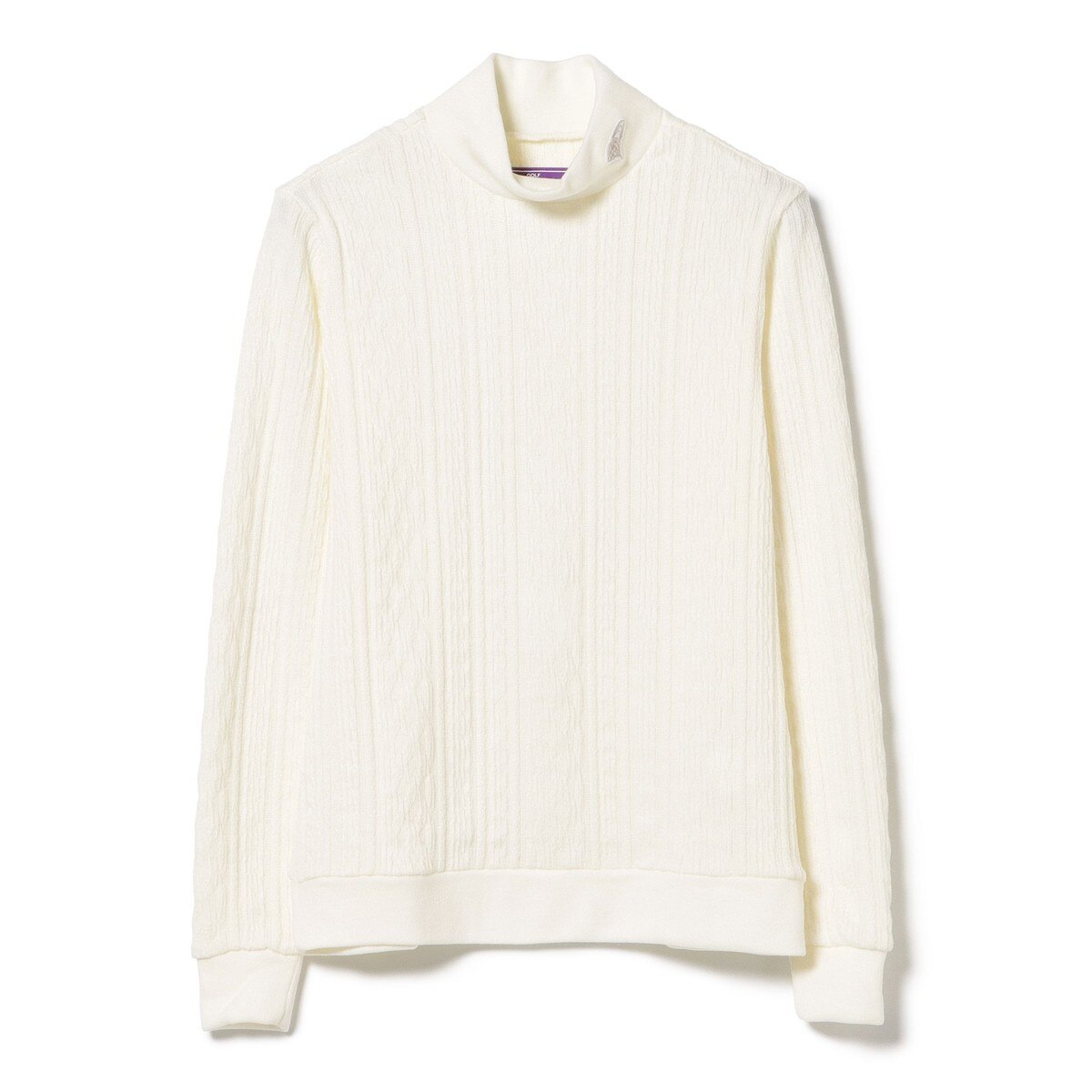 【美品】BEAMS GOLF パープルレーベル チェック柄モックネック長袖シャツ 美品】BEAMS GOLF パープルレーベル チェック柄モックネック長袖シャツ