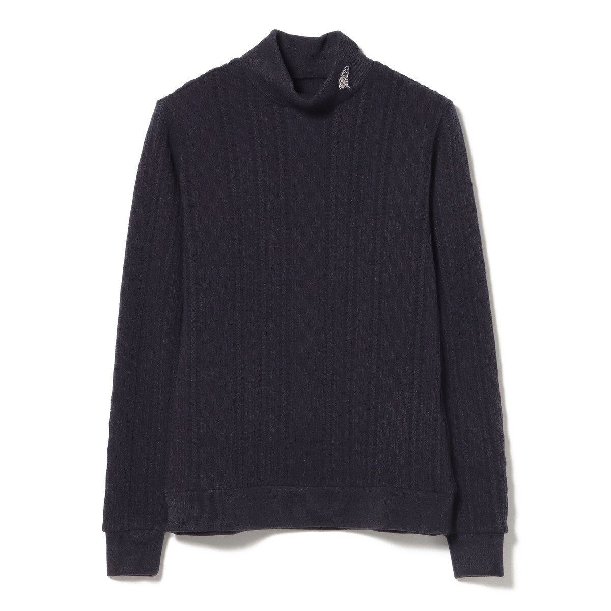PURPLE LABEL ケーブル ロングスリーブ モックネックシャツ レディス