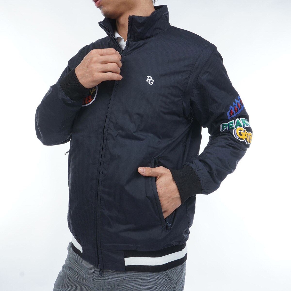 リバーシブル ストレッチリップストップ×超カルイシ 4WAYフルジップ