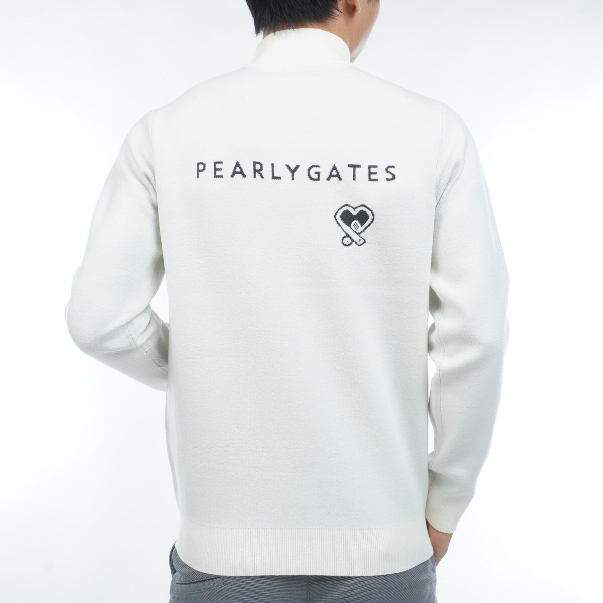 ダブルジャカード×ワッペン風ハイネックセーター(中間着(セーター