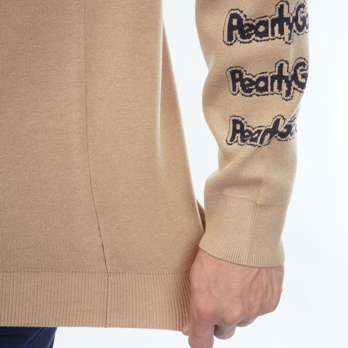 ダブルジャカード×ワッペン風ハイネックセーター(中間着(セーター