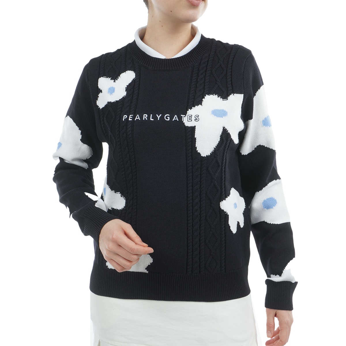 PEARLY GATES 花柄セーター サイズ1 PEARLY GATES 花柄セーター サイズ1 - メルカリ