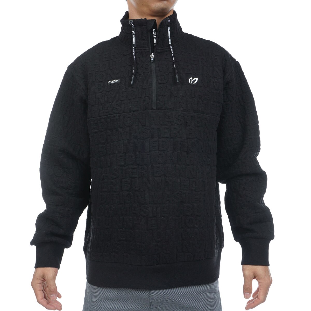 ロゴキルトジャカード 長袖スウェット(中間着(セーター、トレーナー