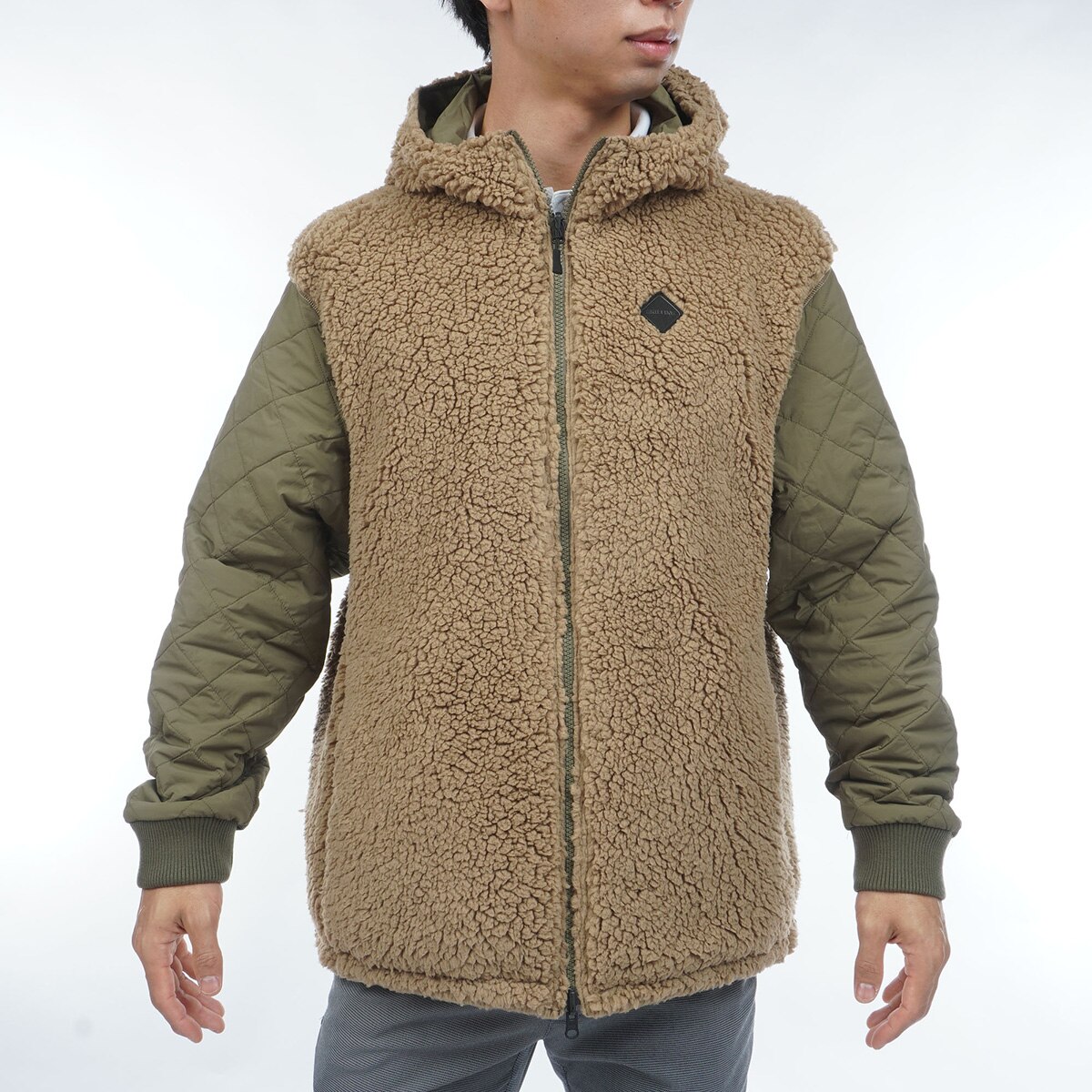 HOL ボア キルテッド リバーシブルパーカー(アウター(ブルゾン