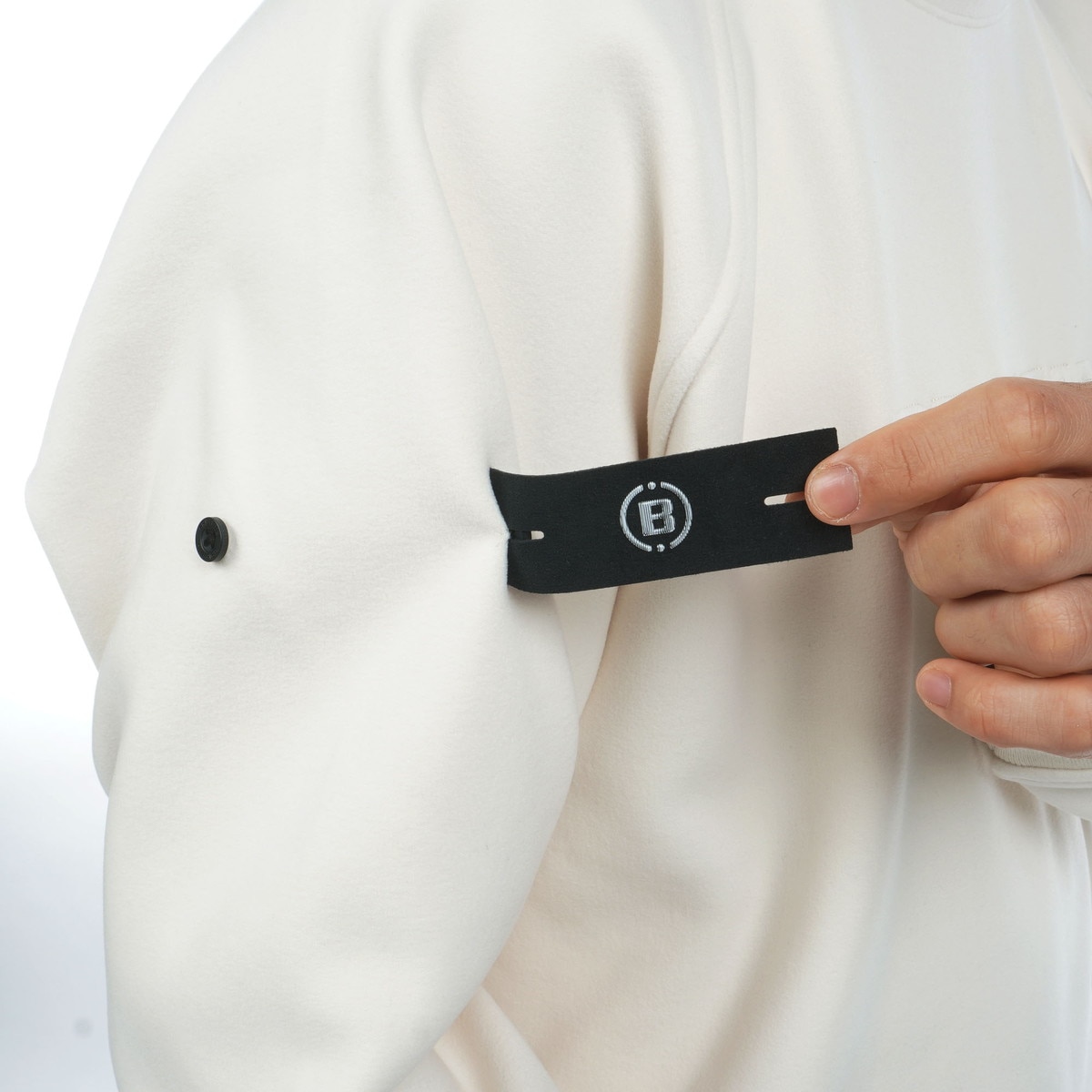 HOL ステッチロゴ フェイクレイヤード ハイネック長袖シャツ(長袖