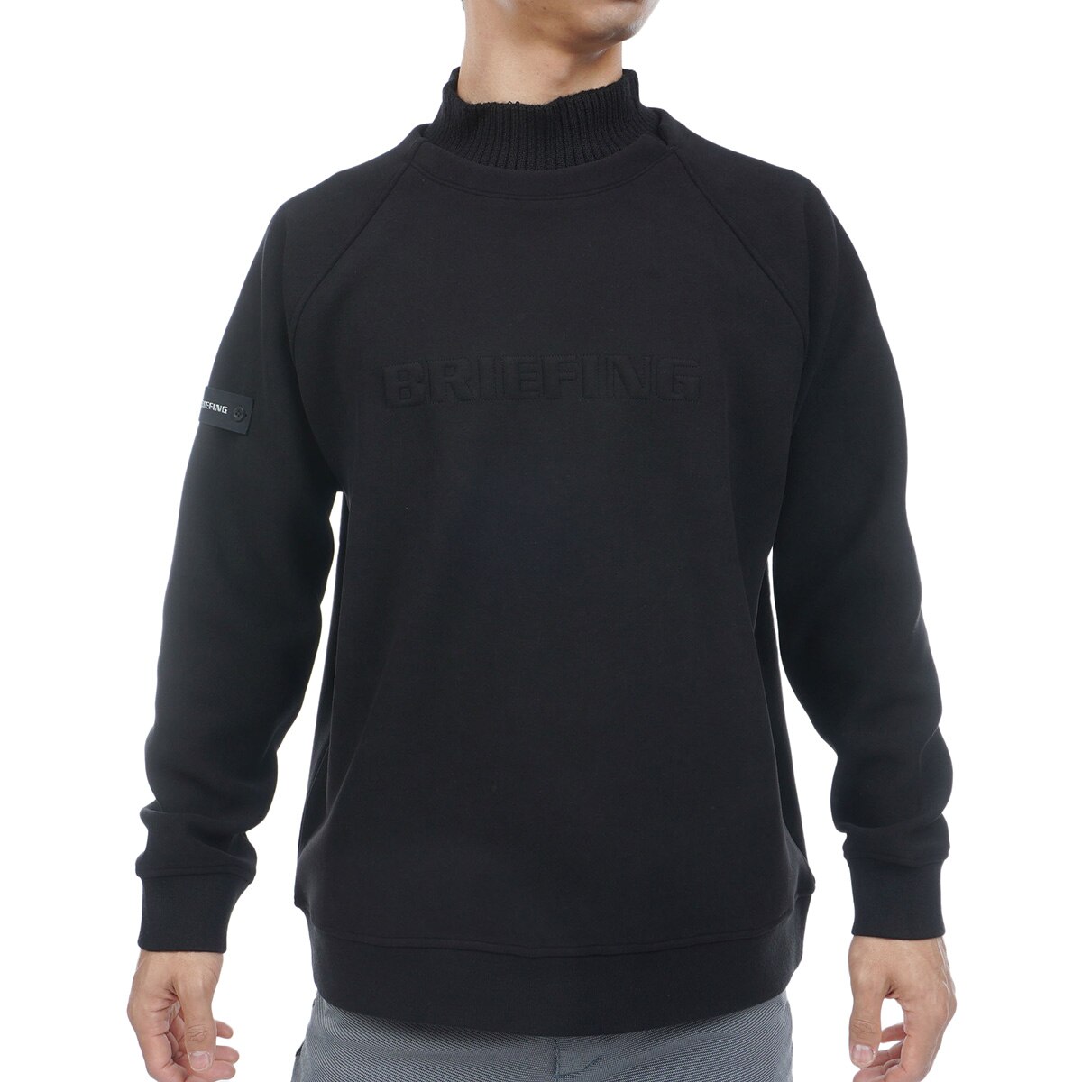 【お値下げ】美品 BRIEFING LS TOUR MS BRIEFING（ブリーフィング）の「BRIEFING/ブリーフィング ブラック トップス 長袖 ハイネック メンズウェア
