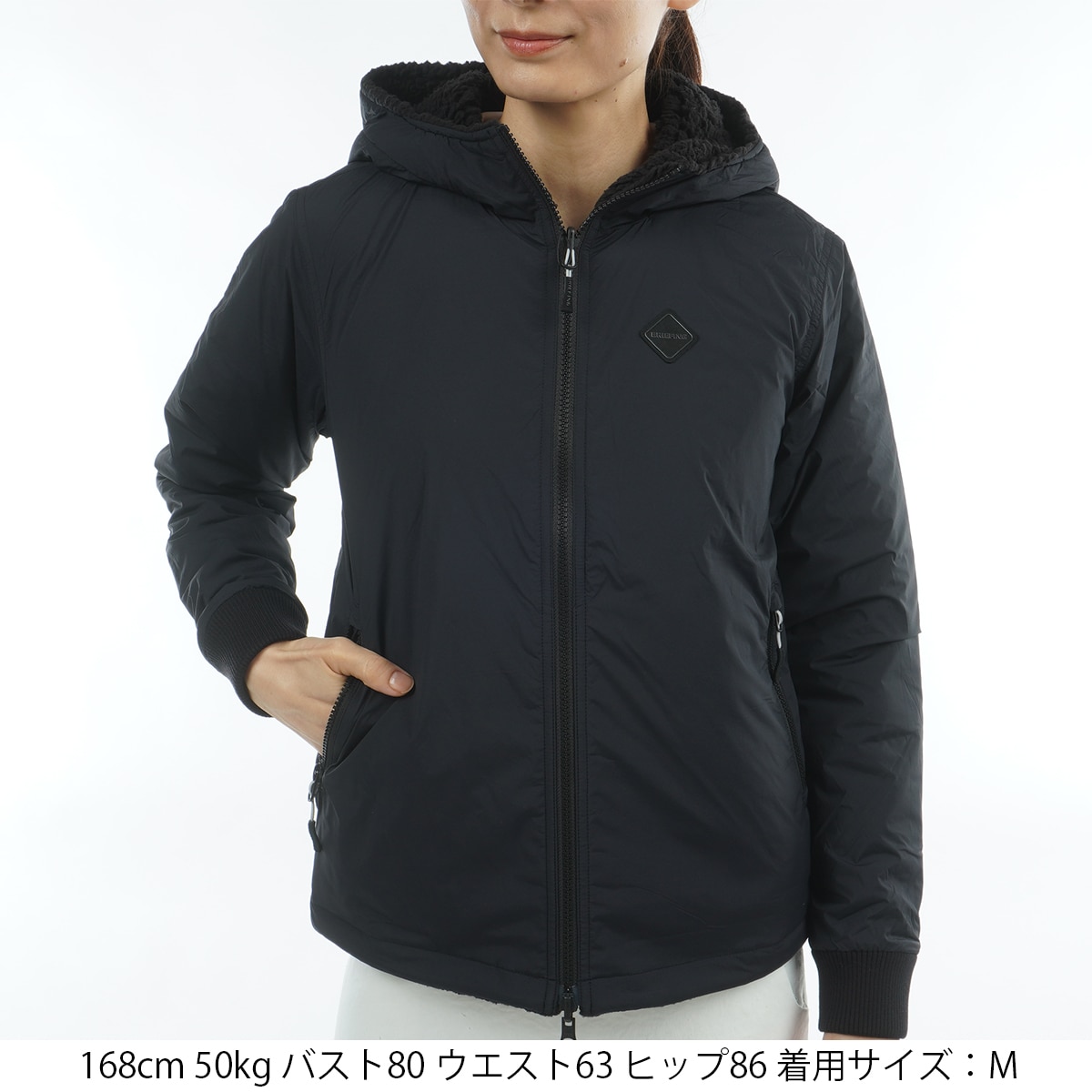 HOL ボア キルテッド リバーシブルパーカー レディス(アウター