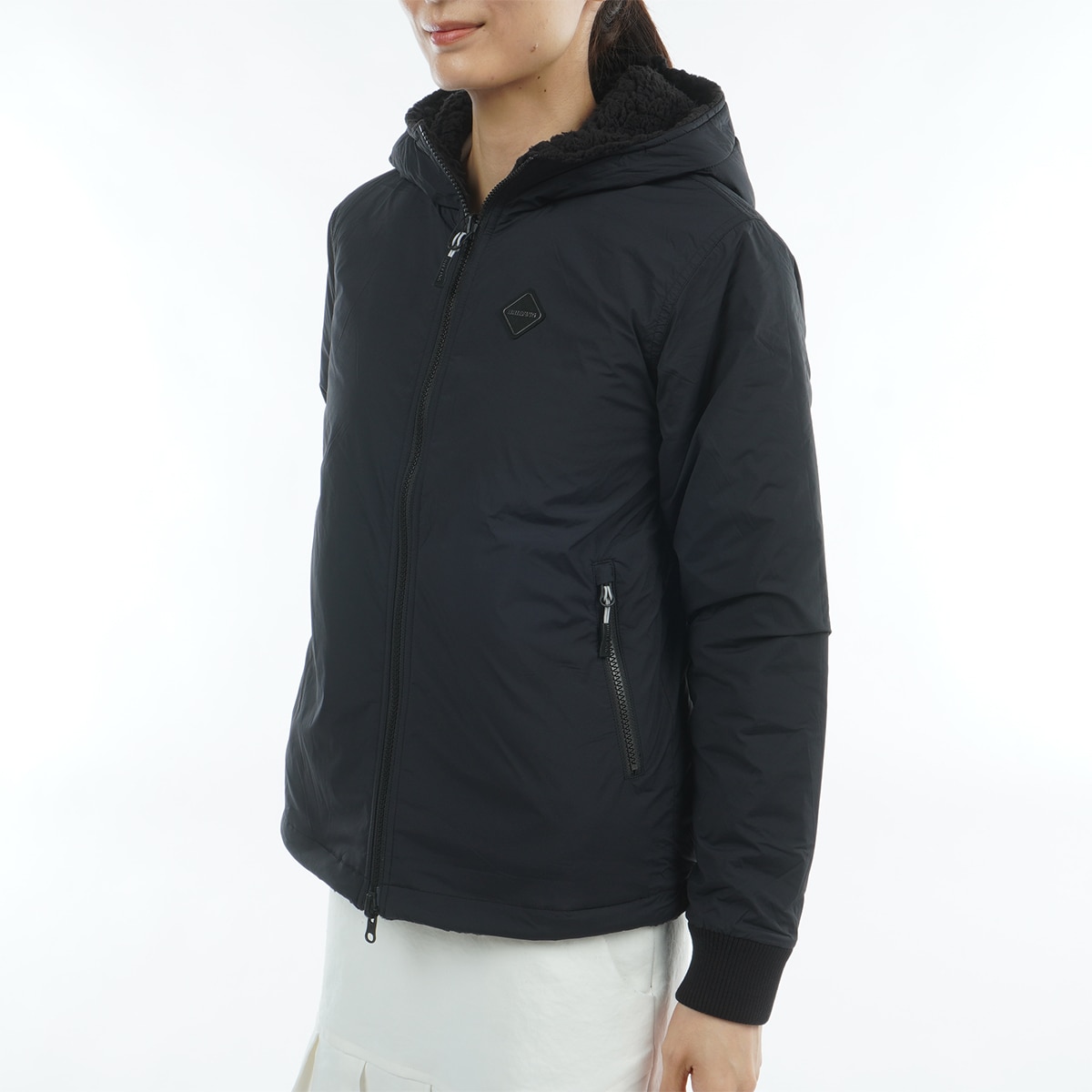 HOL ボア キルテッド リバーシブルパーカー レディス(アウター