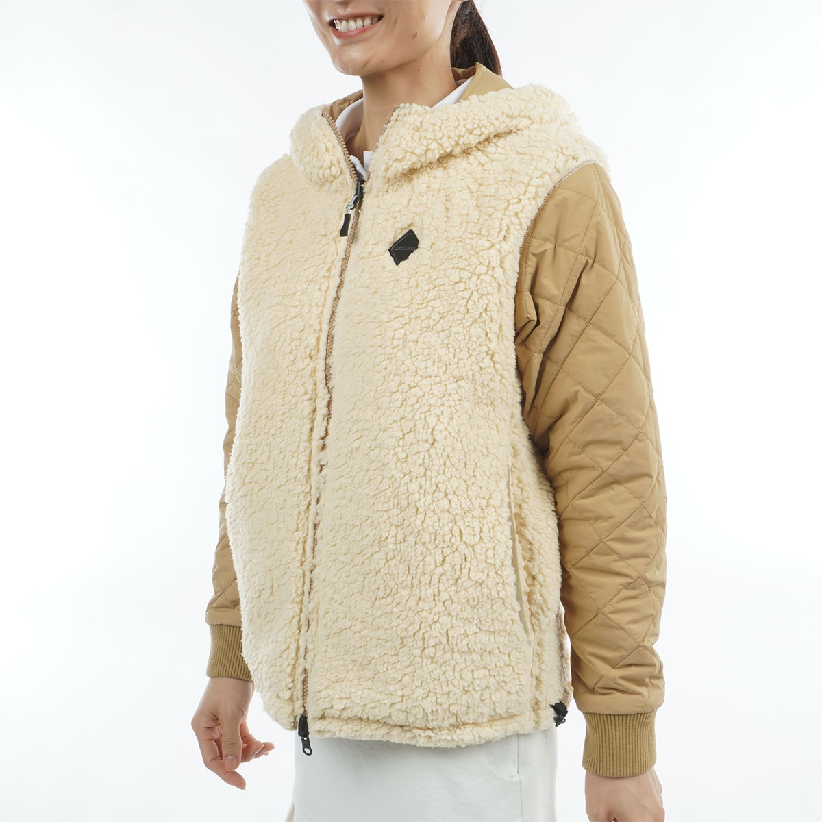 HOL ボア キルテッド リバーシブルパーカー レディス(アウター