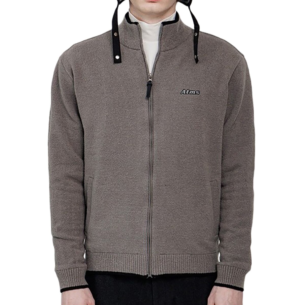 防風ニット ジップアップジャンパー(アウター(ブルゾン、ウインド