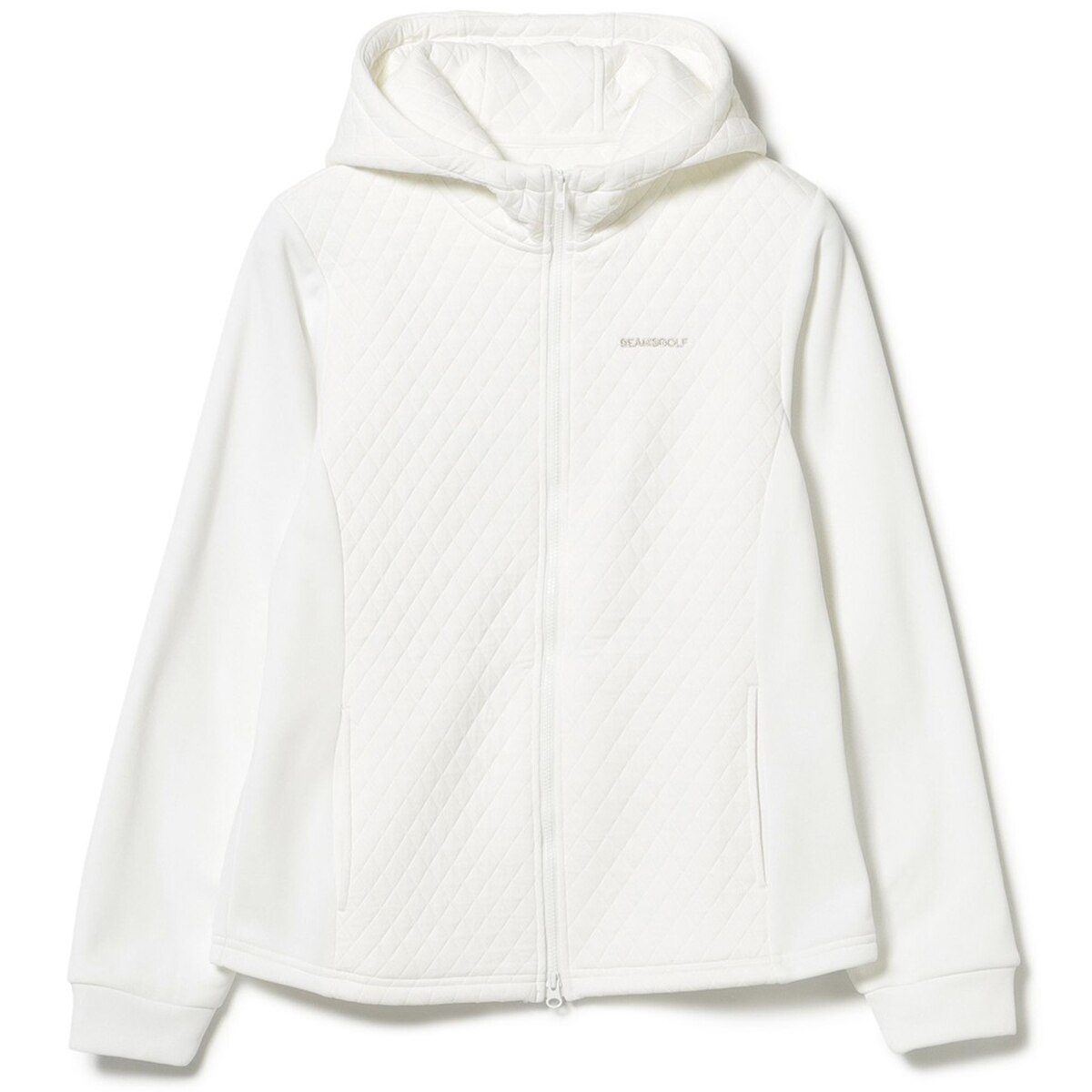 PURPLE LABEL キルト 切り替え ジップアップ フーディー レディス