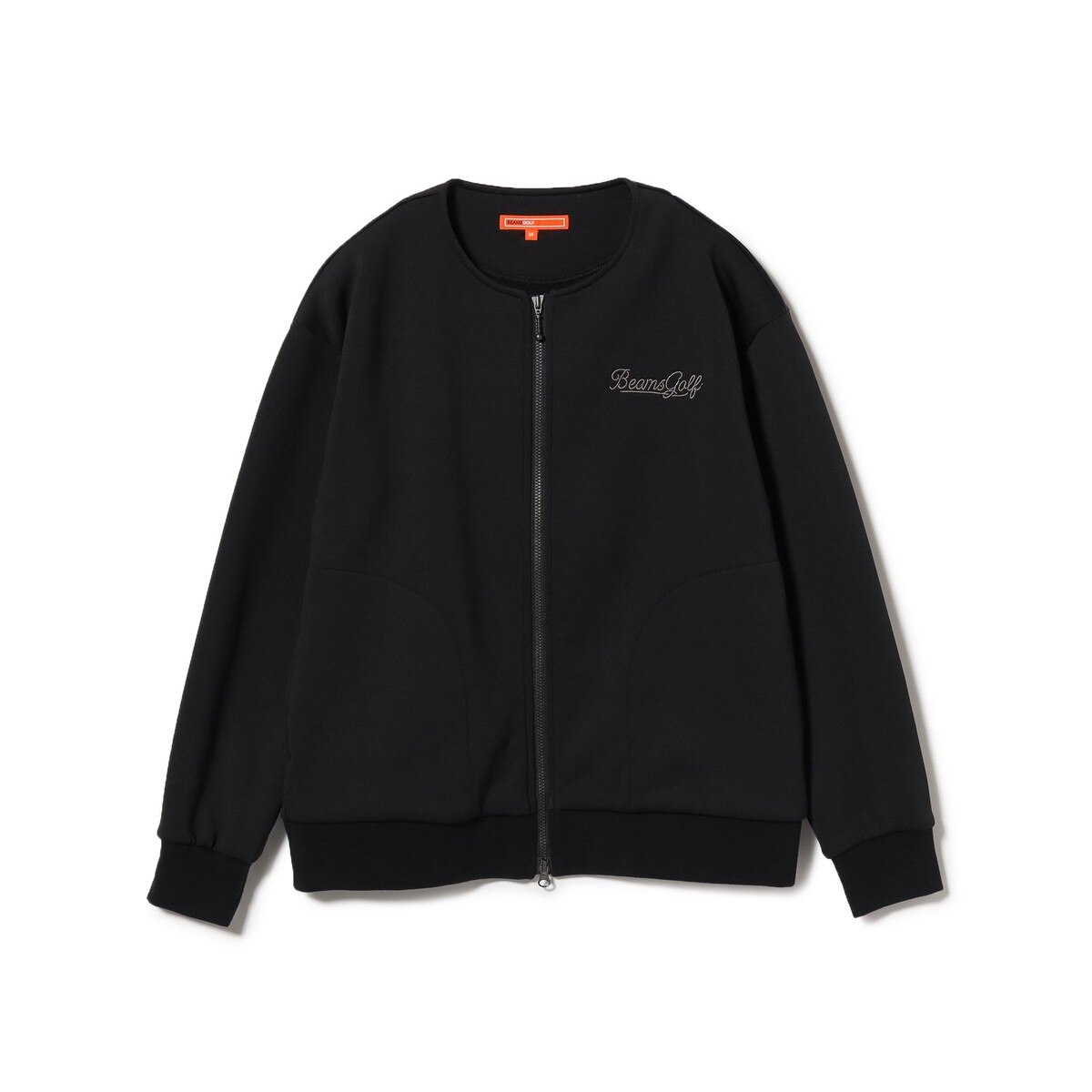 ORANGE LABEL 裏起毛 ストレッチ ノーカラー ジップアップブルゾン