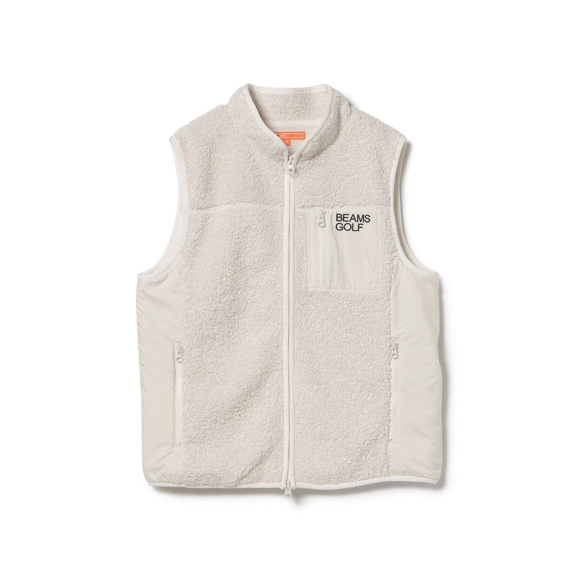 ORANGE LABEL 切り替え フェイクファー ボアベスト レディス(ベスト