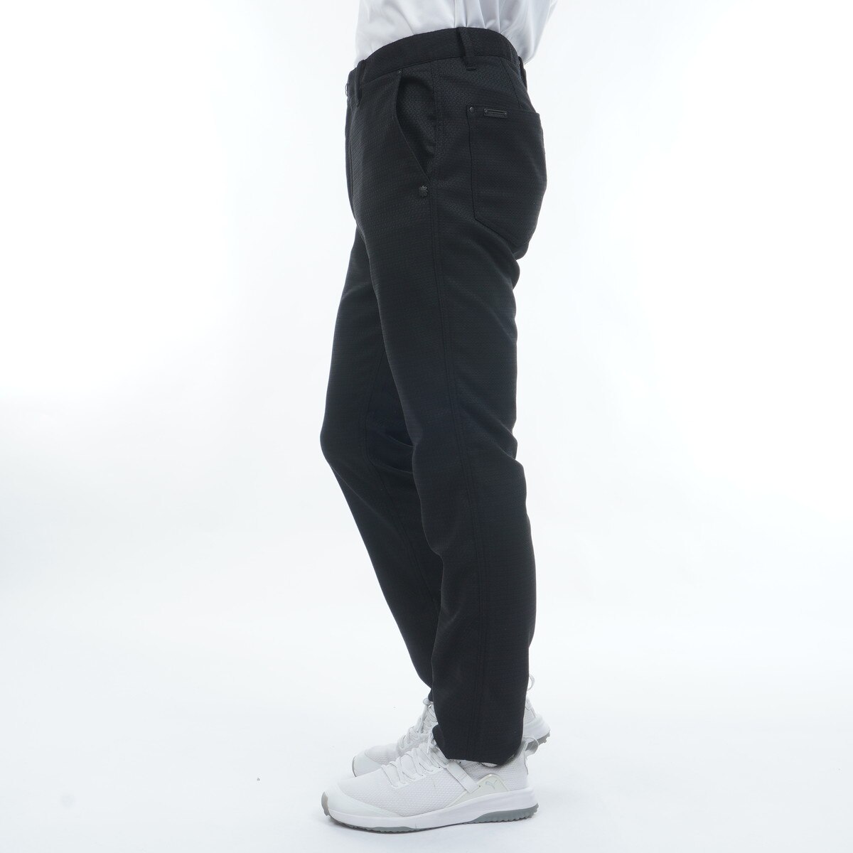 セール・アウトレット】千鳥ジャカードストレッチパンツ(ロングパンツ