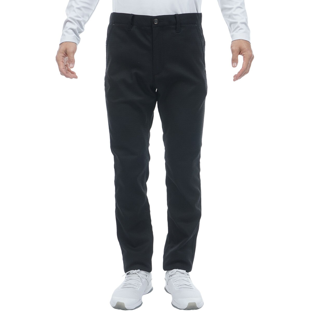 セール・アウトレット】千鳥ジャカードストレッチパンツ(ロングパンツ