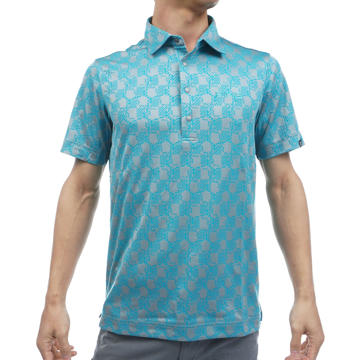 AZモノグラムジャカード 半袖ポロシャツ(半袖シャツ・ポロシャツ)|PING