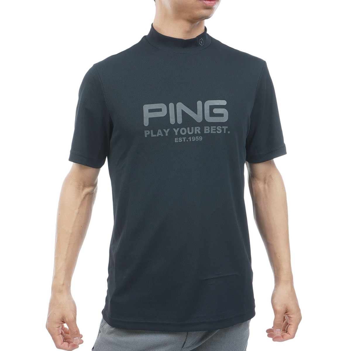 変形鹿の子ハイネック半袖シャツ(半袖シャツ・ポロシャツ)|PING(ピン