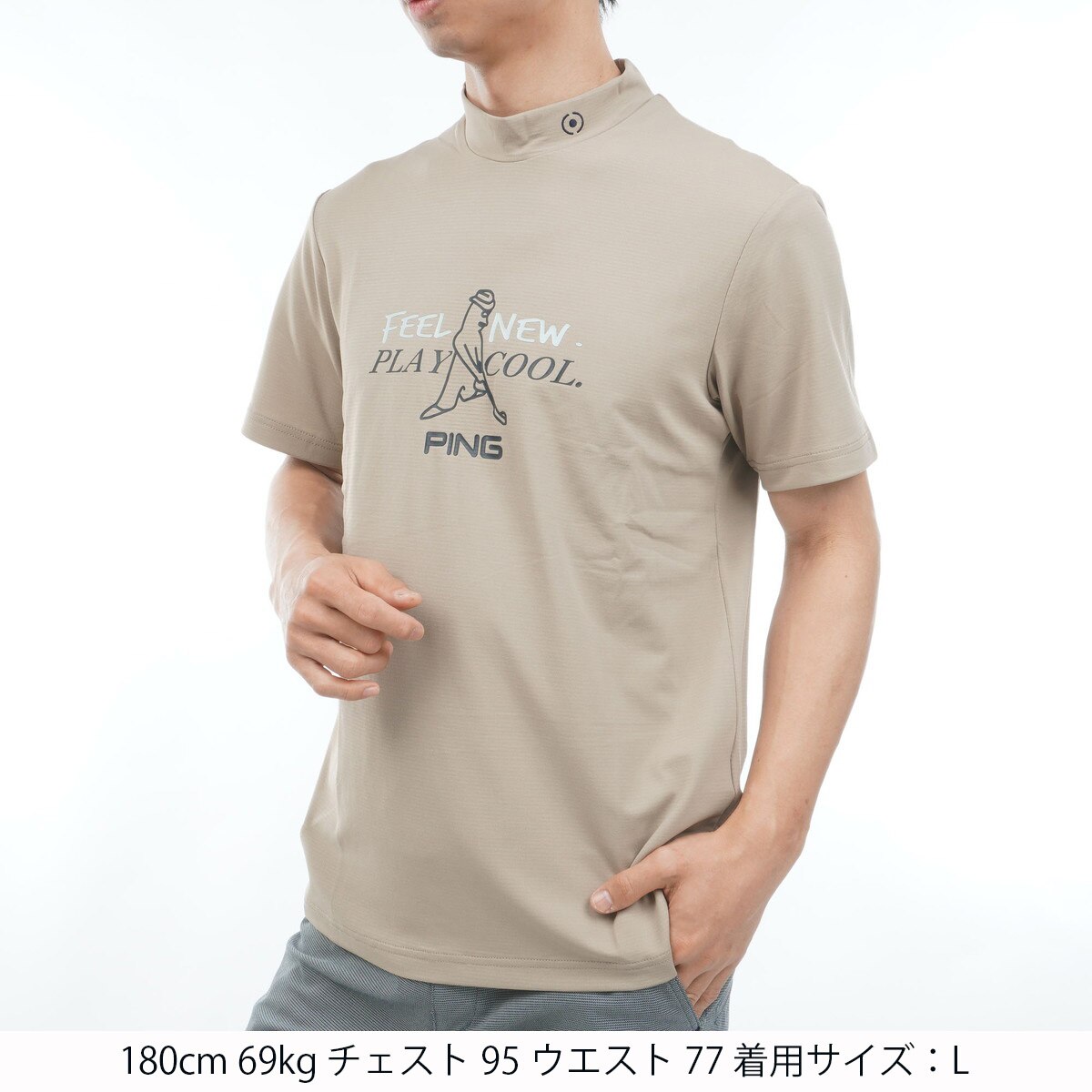 Mr.PING プリントハイネック半袖シャツ(半袖シャツ・ポロシャツ)|PING