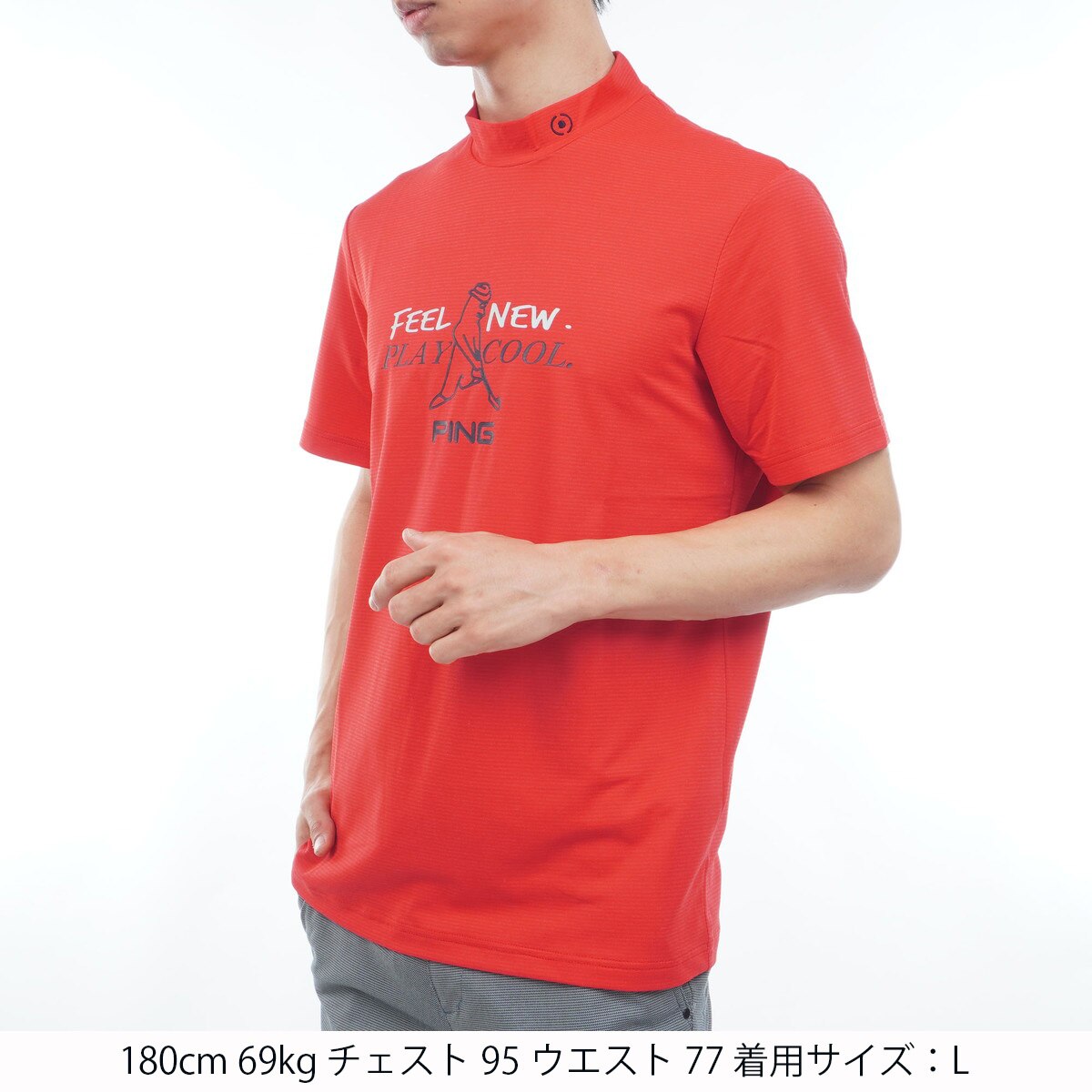 Mr.PING プリントハイネック半袖シャツ(半袖シャツ・ポロシャツ)|PING