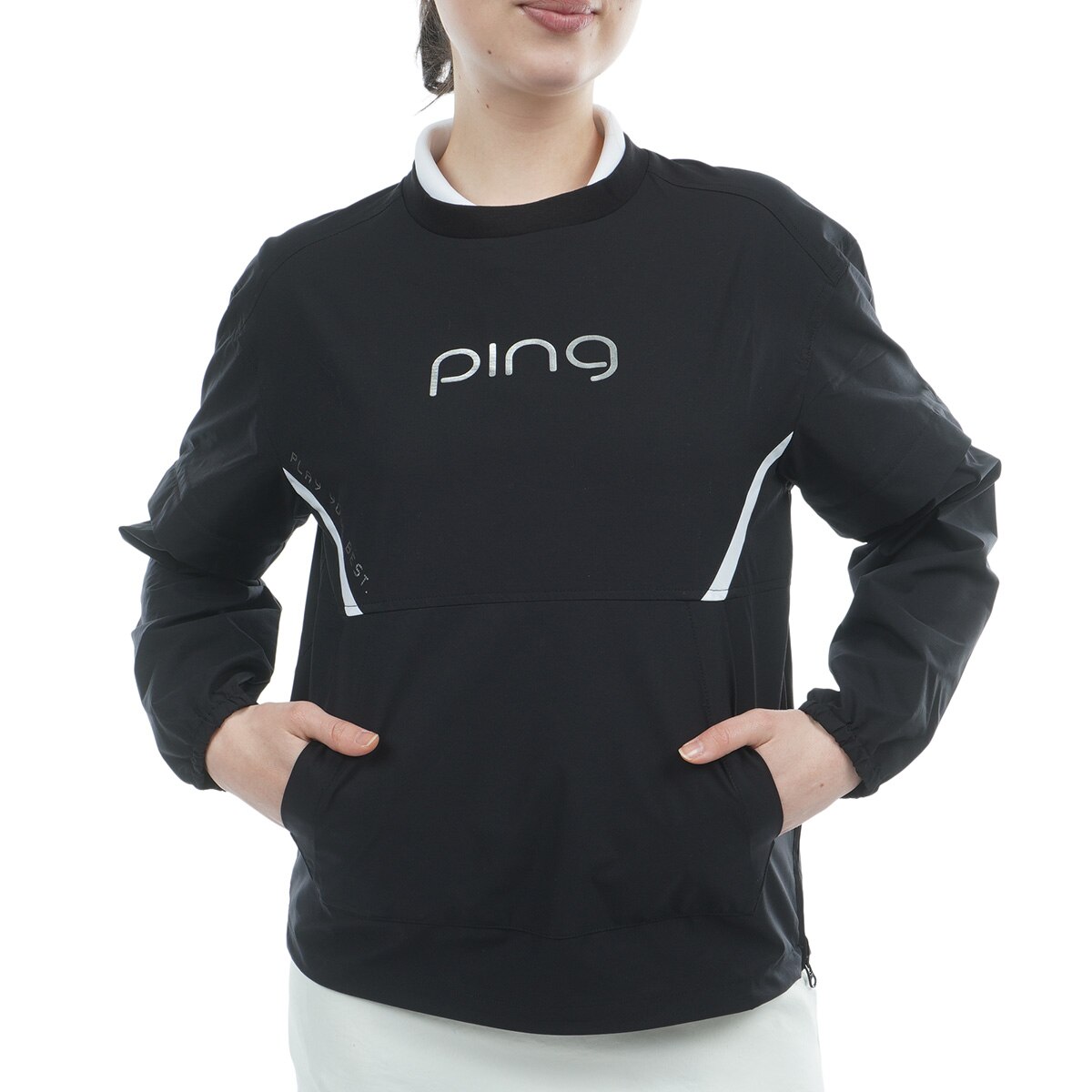 ★新品タグ付き★ PING ゴルフ 中綿ジャケット レディース Lサイズ 黒 dショッピング |ピン PING 高機能ドッキング ブルゾン L ブラック 010