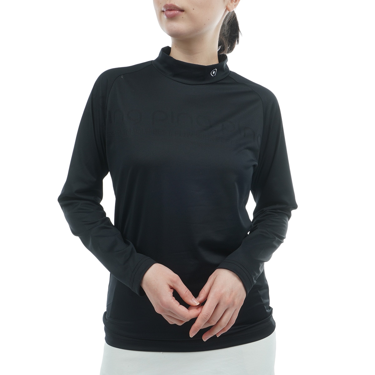 パネルジャカードハイネック長袖シャツ レディス(長袖シャツ