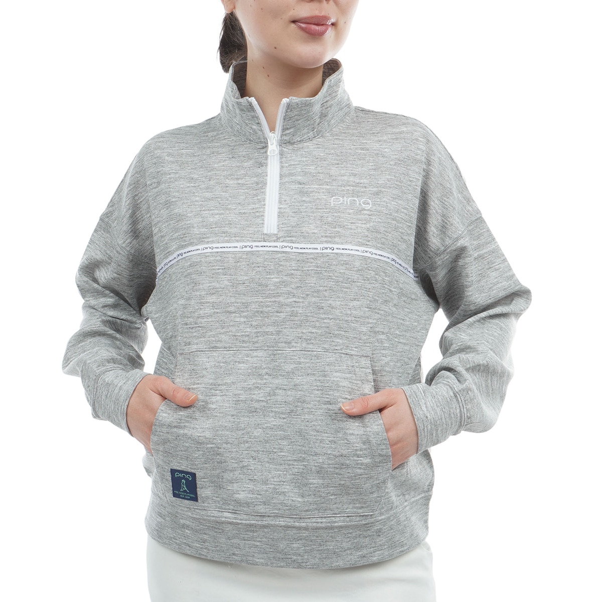 ドライミックスアイストーン ハーフジップ長袖シャツ レディス(長袖