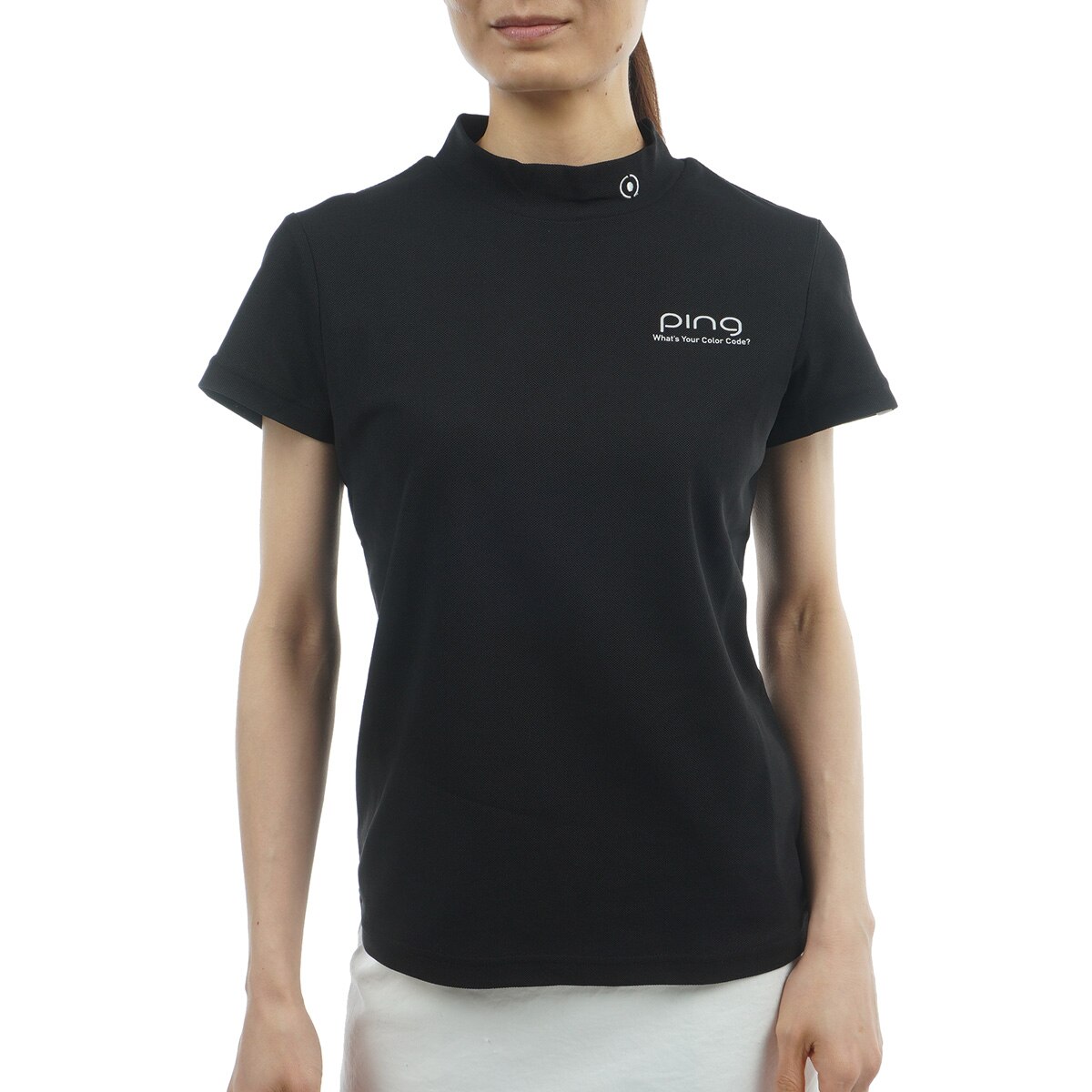 鹿の子ハイネック半袖シャツ レディス(半袖シャツ・ポロシャツ)|PING