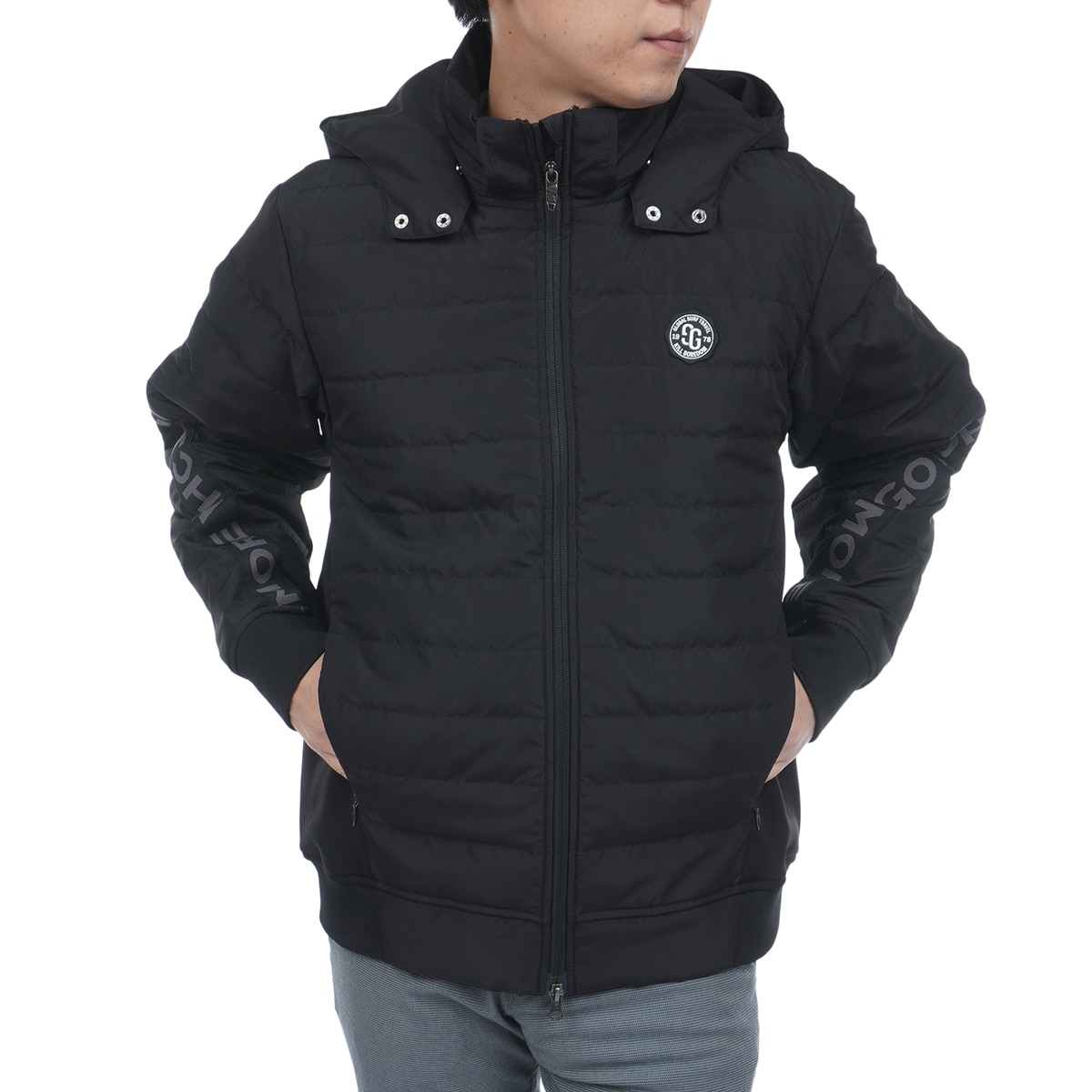 GOTCHA GOLF 2way ダウンジャケット　ダウン　ベスト　袖　37 裏起毛 ストレッチ 2WAY 切り替えダウンジャケット(アウター(ブルゾン