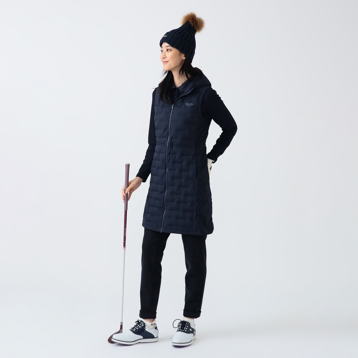 PURPLE LABEL 接結ダウン 切替ワンピース レディス(ワンピース)|BEAMS