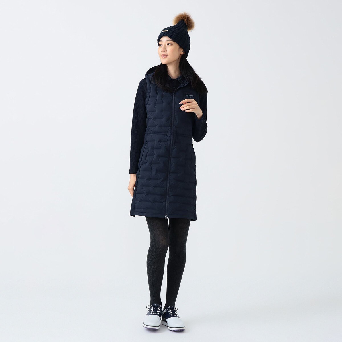 PURPLE LABEL 接結ダウン 切替ワンピース レディス(ワンピース)|BEAMS