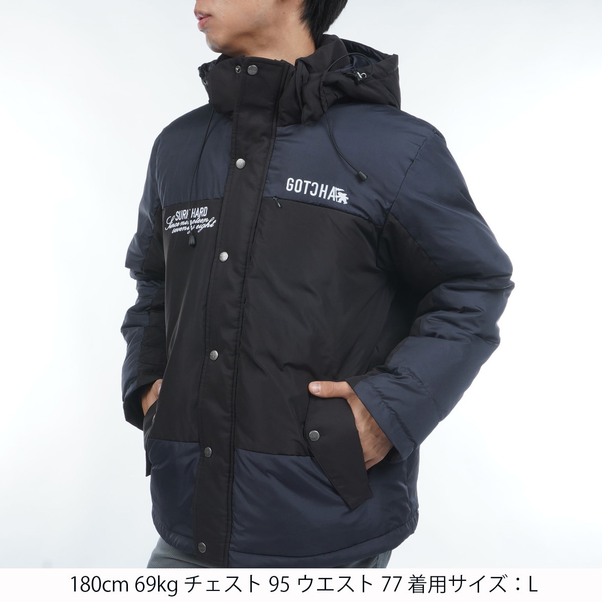 撥水 カラー切替 ダウンジャケット(アウター(ブルゾン、ウインド