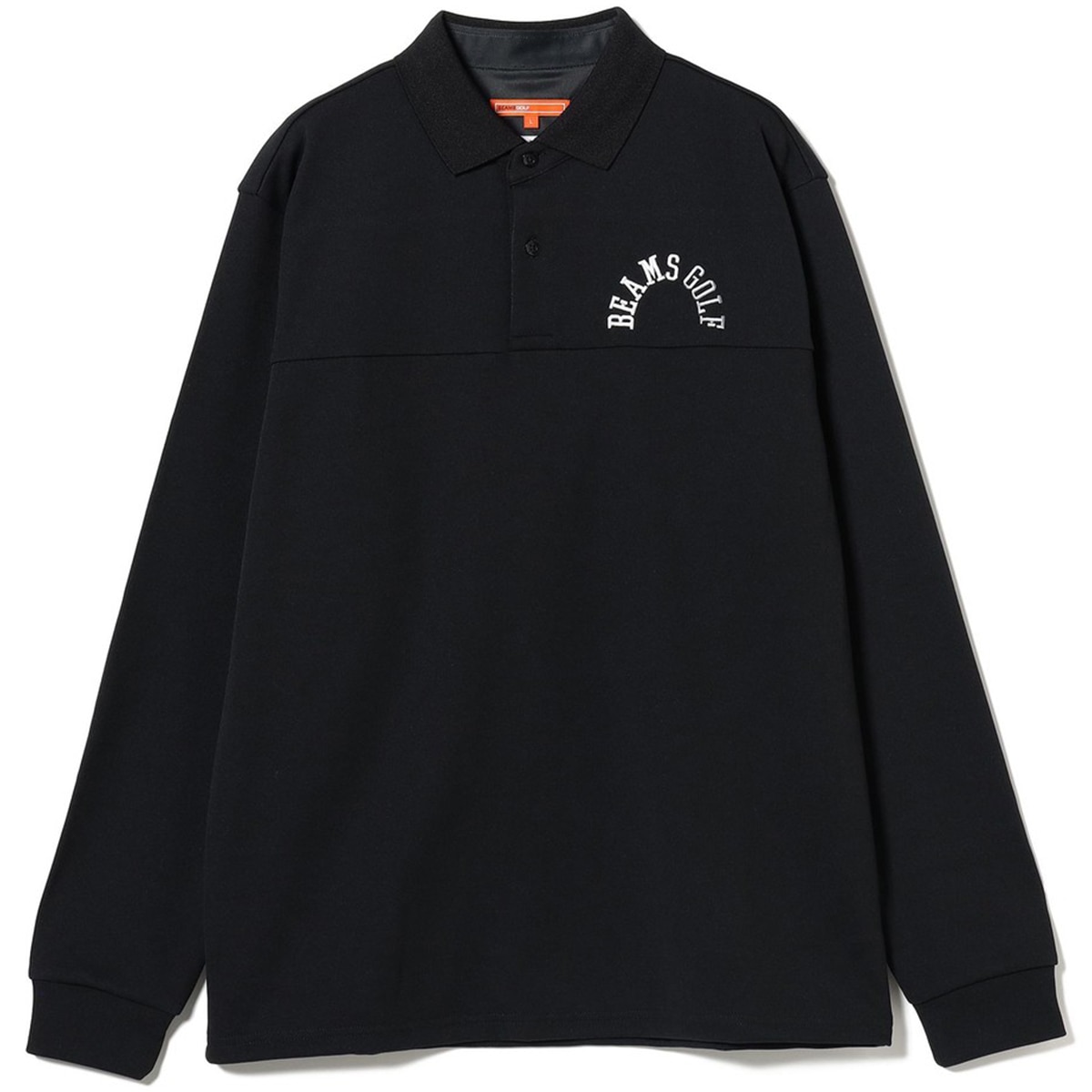 ORANGE LABEL アーチロゴ 切替え ストレッチ 長袖ポロシャツ(UVカット