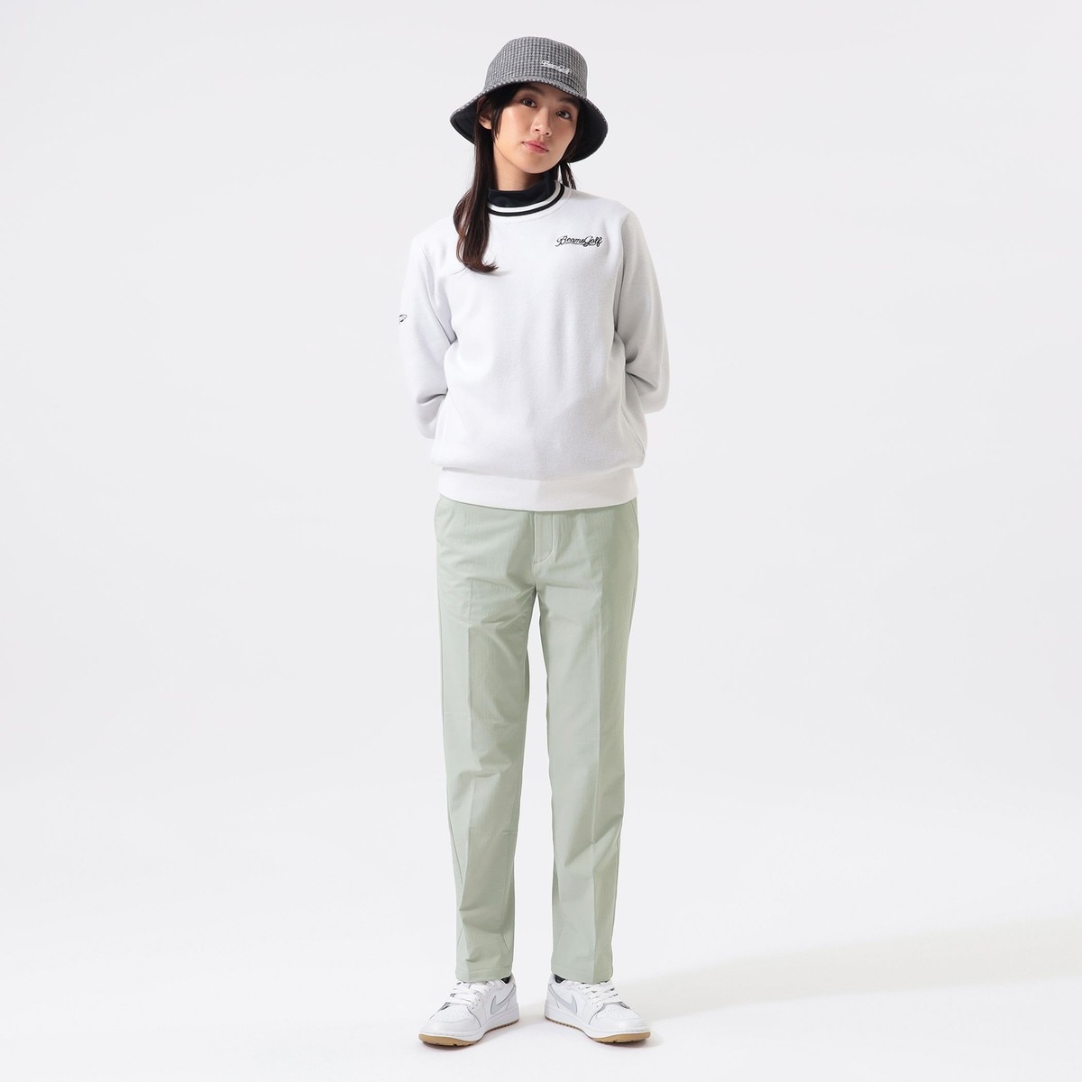 ORANGE LABEL エアシャット 縦ロゴ ニット レディス(中間着(セーター