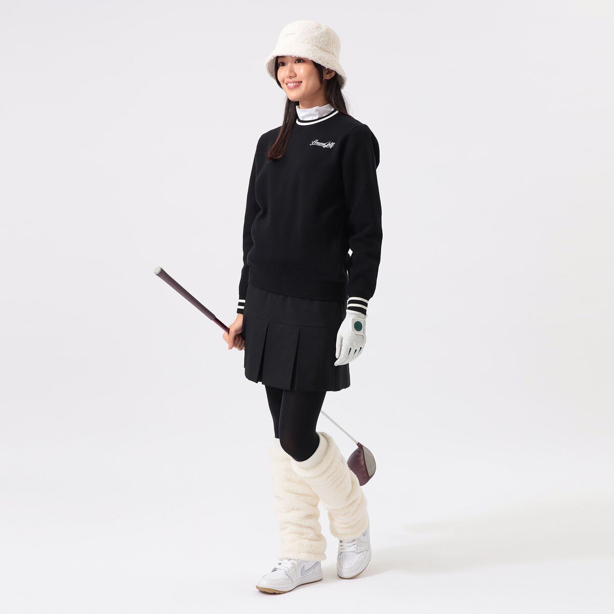 ORANGE LABEL エアシャット 縦ロゴ ニット レディス(中間着(セーター