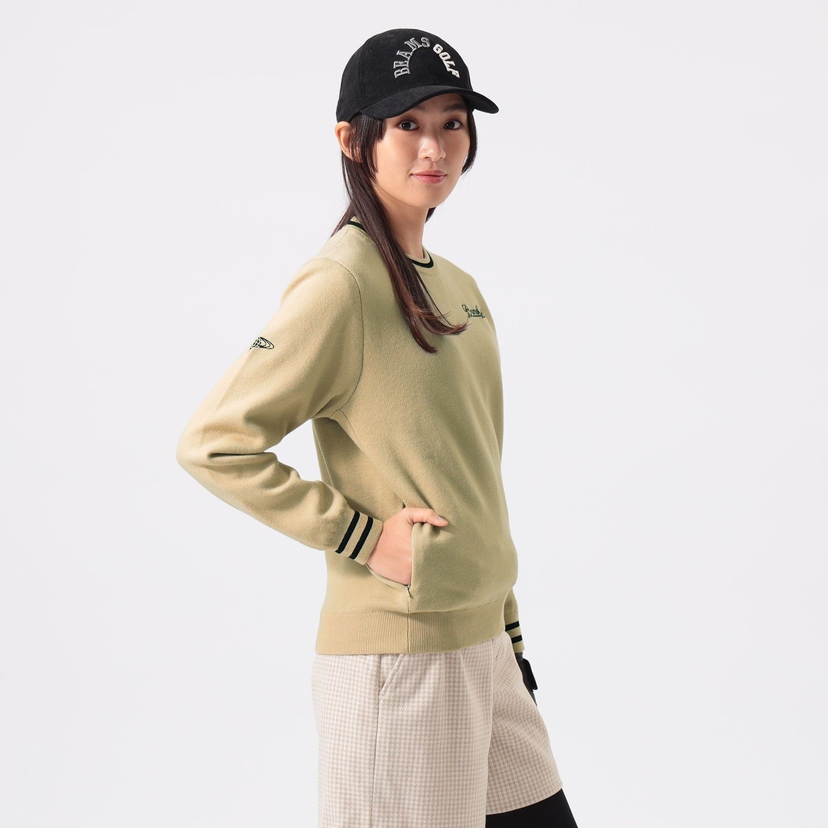 ORANGE LABEL エアシャット 縦ロゴ ニット レディス(中間着(セーター