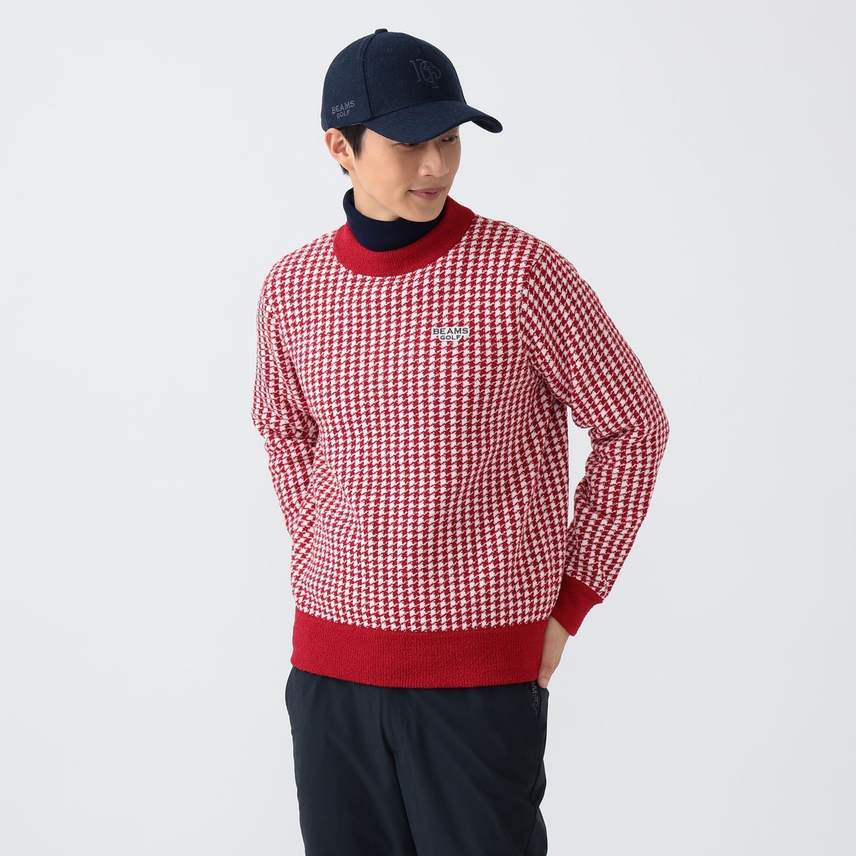 PURPLE LABEL 千鳥ジャカード ニット プルオーバー(中間着(セーター PURPLE LABEL 千鳥ジャカード ニット プルオーバー(中間着(セーター