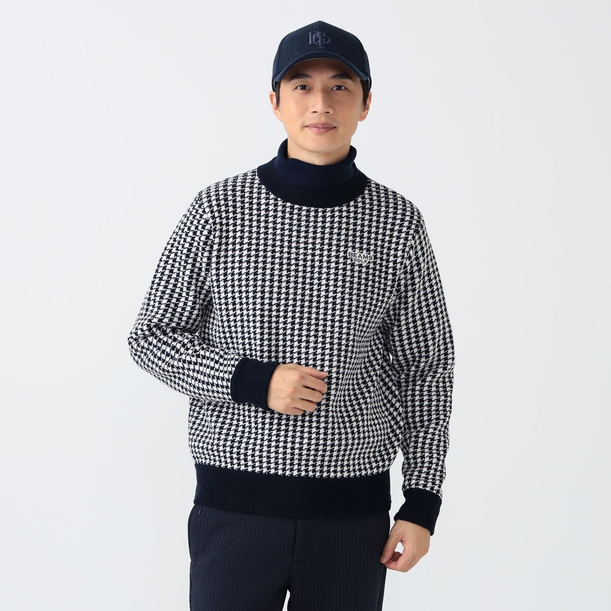 PURPLE LABEL 千鳥ジャカード ニット プルオーバー(中間着(セーター