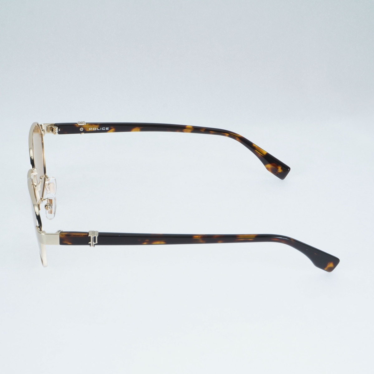 Hexagon-shaped metal-front model polarized sunglasses (Sunglasses