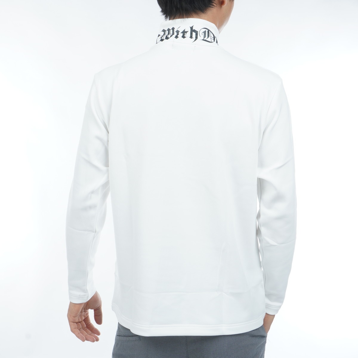 KARUISHI 裏起毛 ハーフジップモックネック長袖シャツ(長袖シャツ