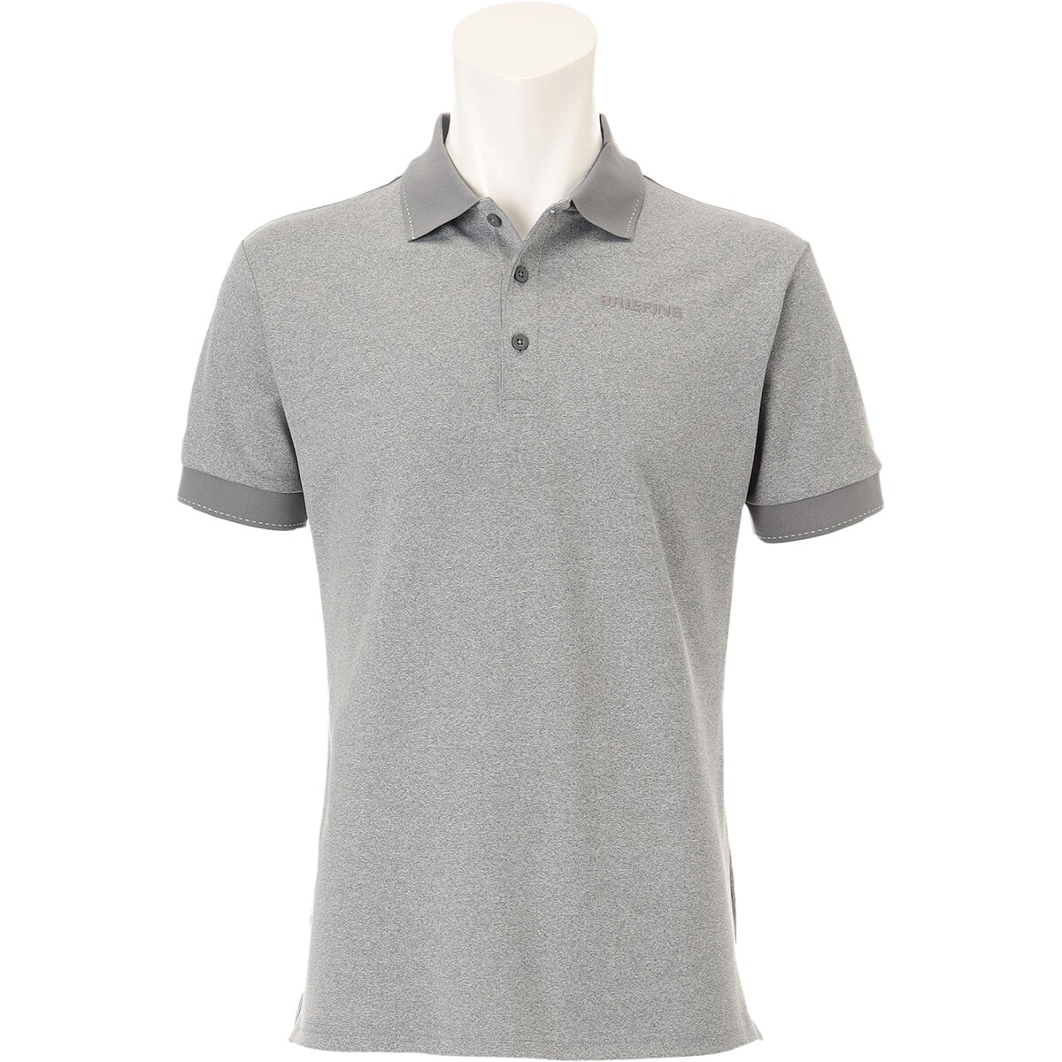 BRIEFING グレー ポロシャツ BG フラッグ 半袖ポロシャツ(半袖シャツ・ポロシャツ)|BRIEFING