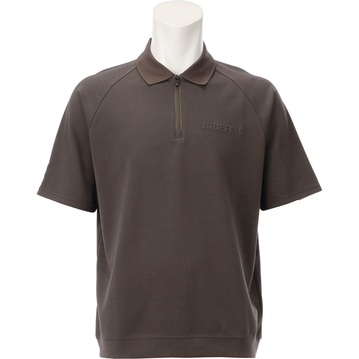 ミニ3Dロゴ リラックスフィット ハーフジップ半袖ポロシャツ(半袖