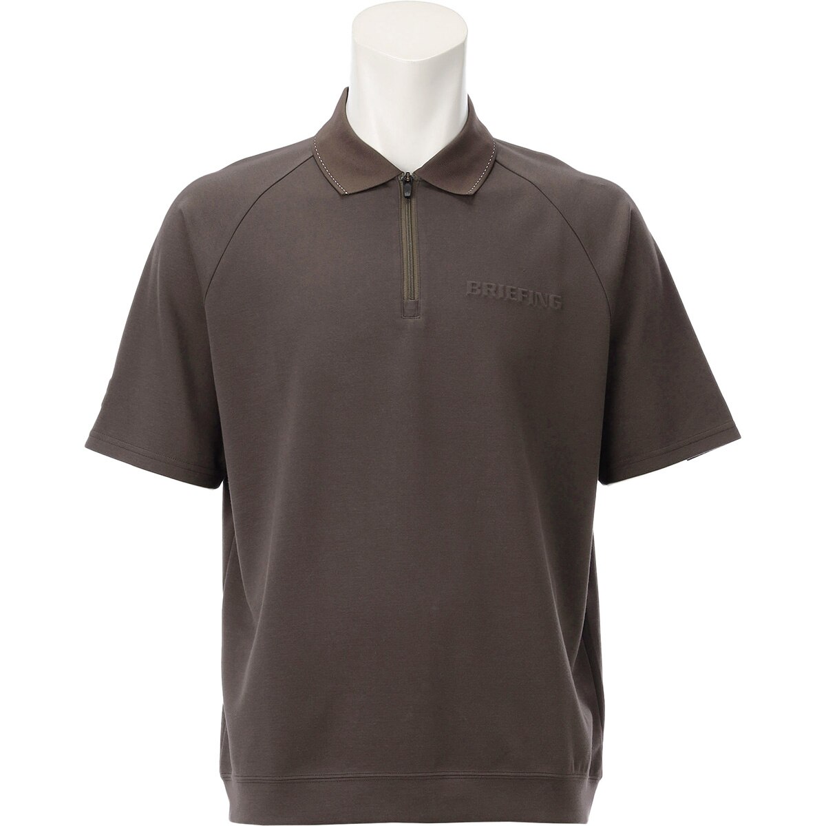 ミニ3Dロゴ リラックスフィット ハーフジップ半袖ポロシャツ(半袖