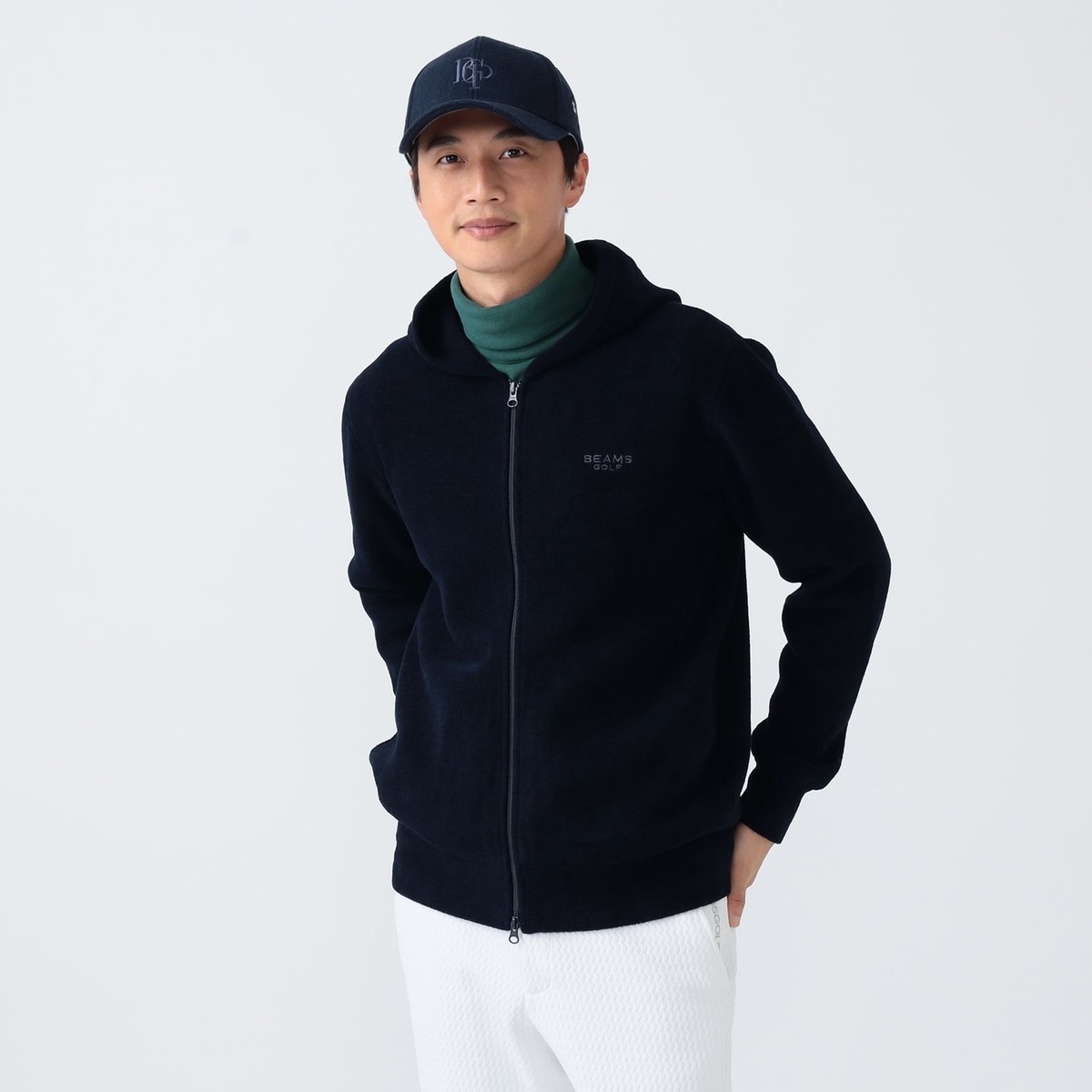 PURPLE LABEL パイル編み フルジップ パーカー(中間着(セーター