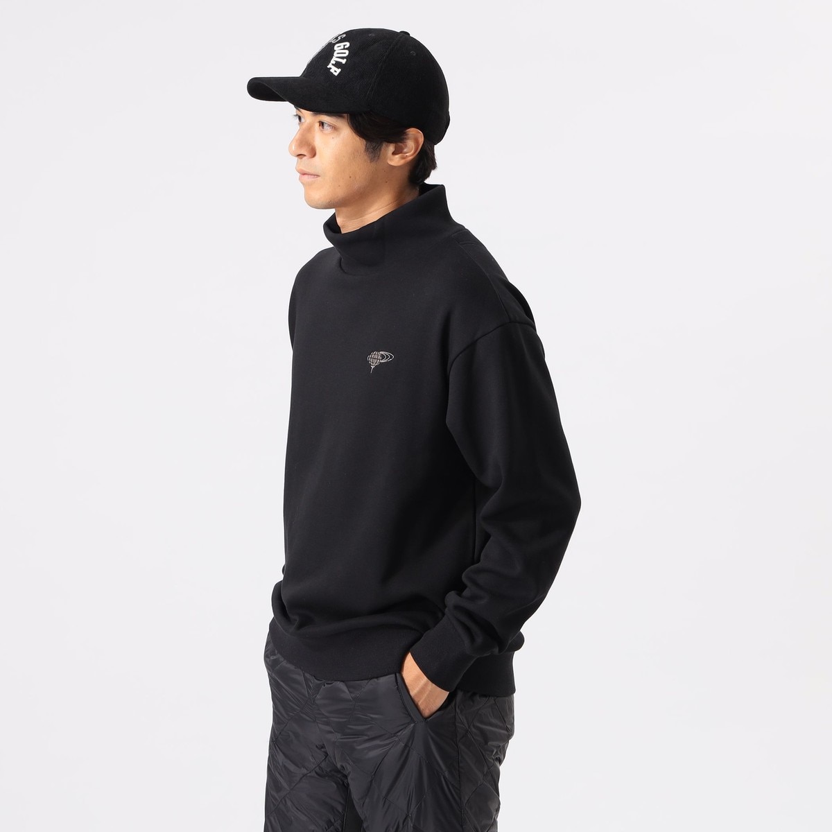 ORANGE LABEL 裏起毛 ストレッチ ハイネックスウェット(中間着