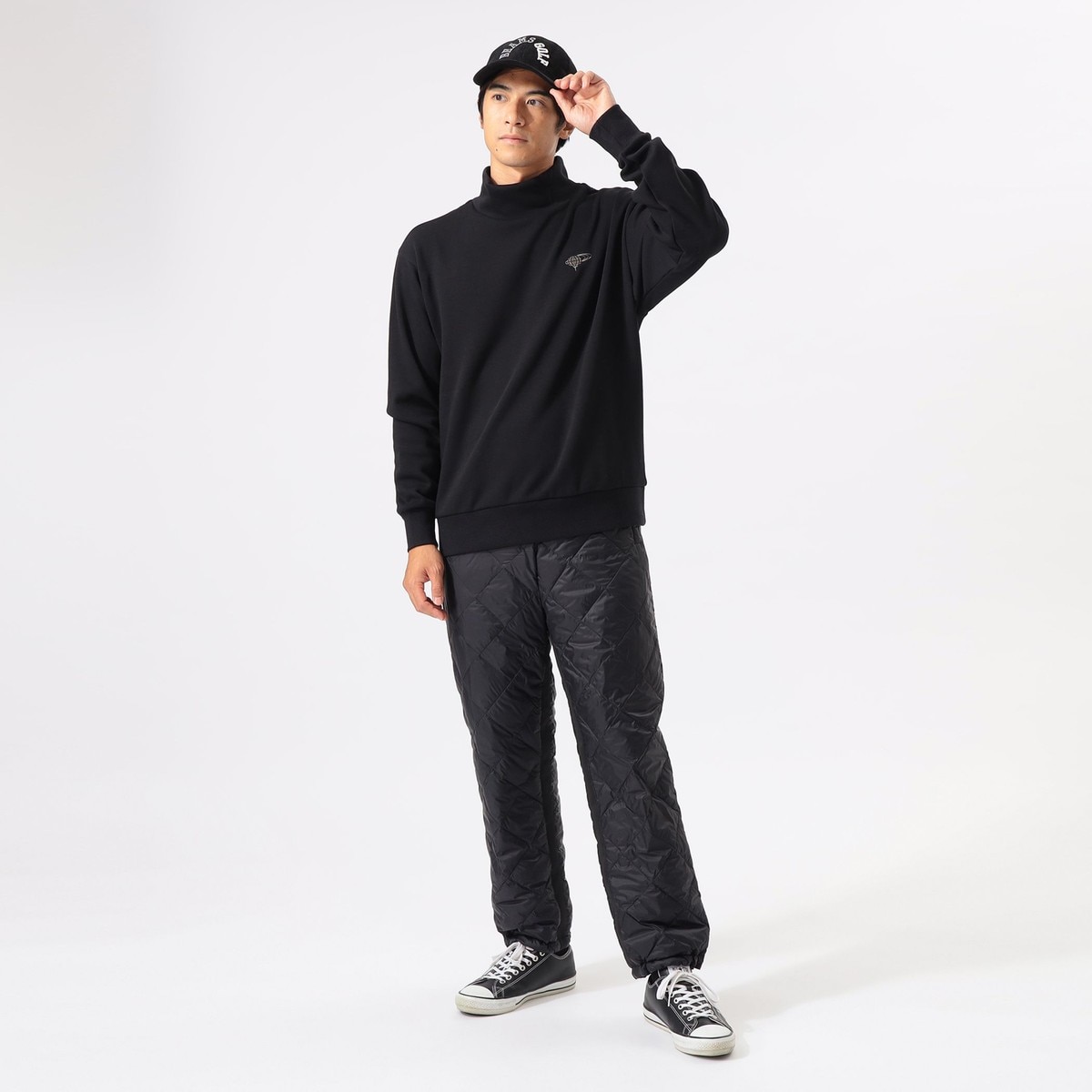 ORANGE LABEL 裏起毛 ストレッチ ハイネックスウェット(中間着