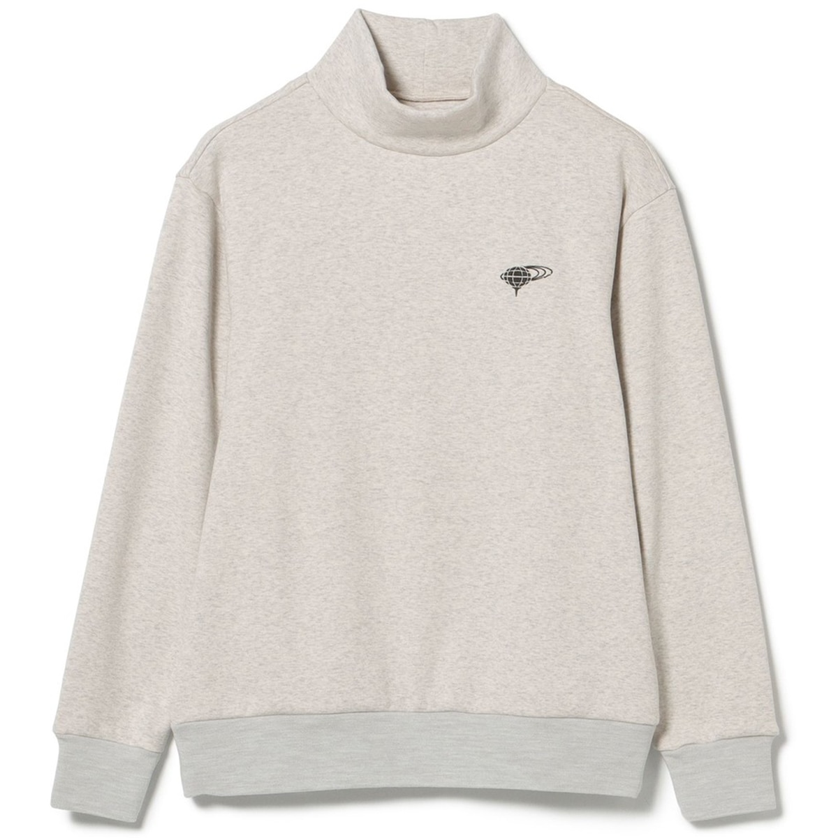 ビームスゴルフ　タートルネック　スウェット　裏起毛　グレー ORANGE LABEL 裏起毛 ストレッチ ハイネックスウェット(中間着