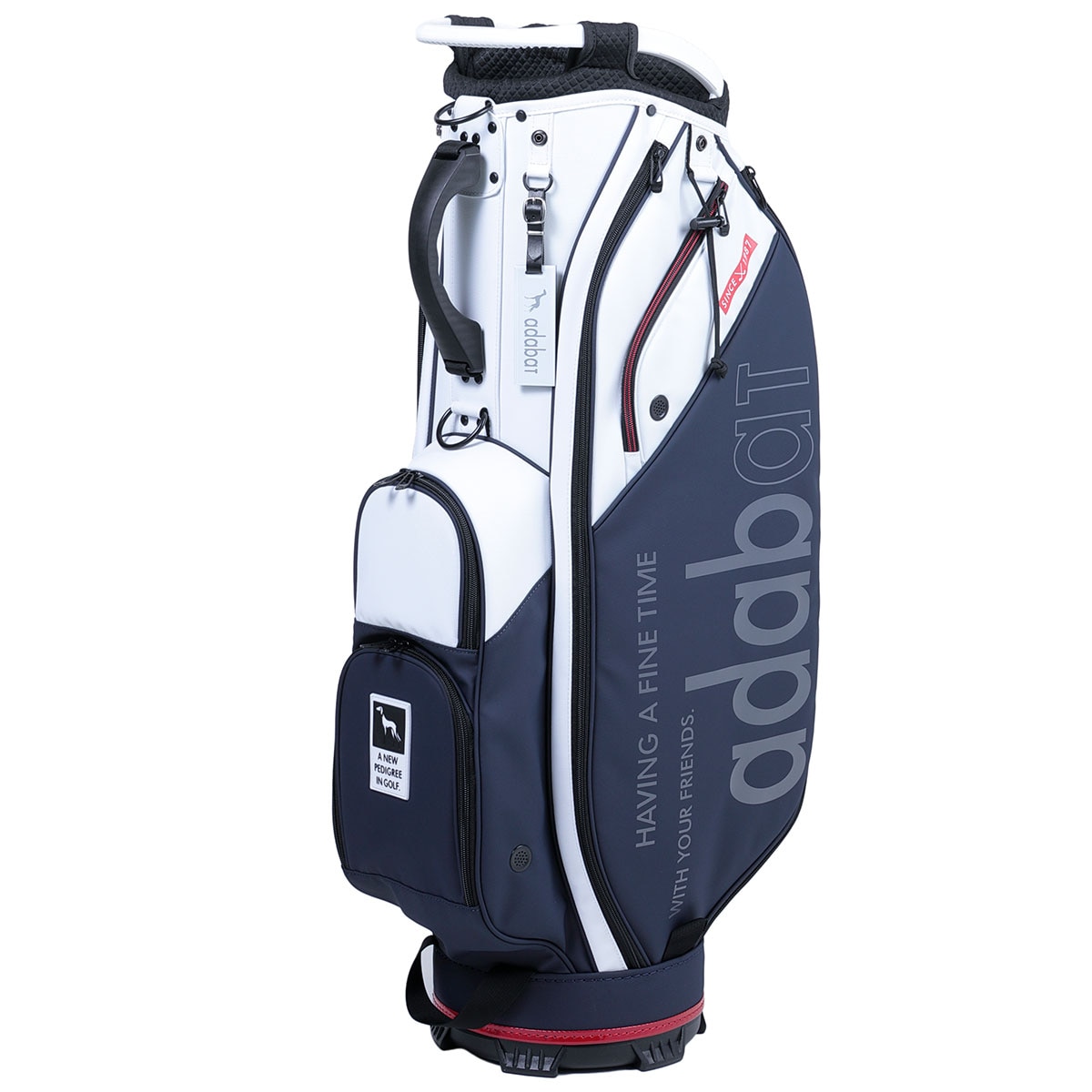 アダバット　レディース　キャディバッグ　ゴルフバッグ　キャスター付き　ハート柄 アダバットレディースキャディバッグゴルフバッグキャスター付きハート柄