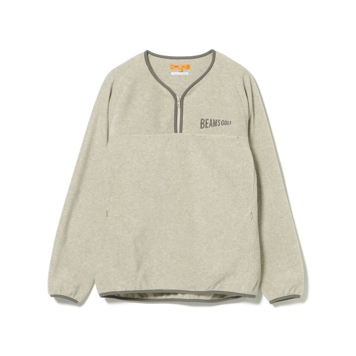 未使用BEAMS GOLFハーフジップ ポンチ フード ベスト難あり ORANGE LABEL ハーフジップ フリース トップス(中間着(セーター