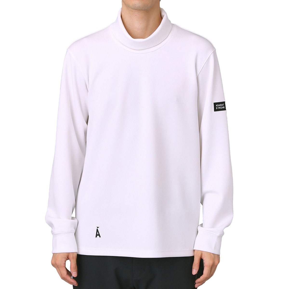 ストレッチ オフタートル バックプリントプルオーバー(長袖シャツ